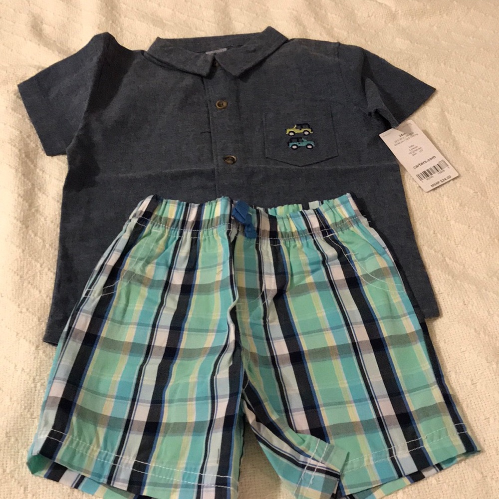NWT boys 2pc shorts set.